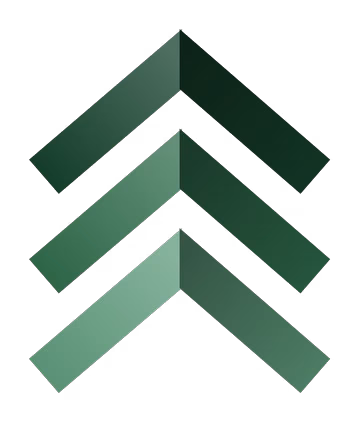 California Green Roofing chevron icon in full colour