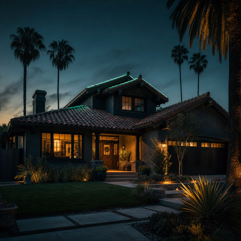 New shingle roof installed by a roofing company Los Angeles homeowners hired for a California craftsman home