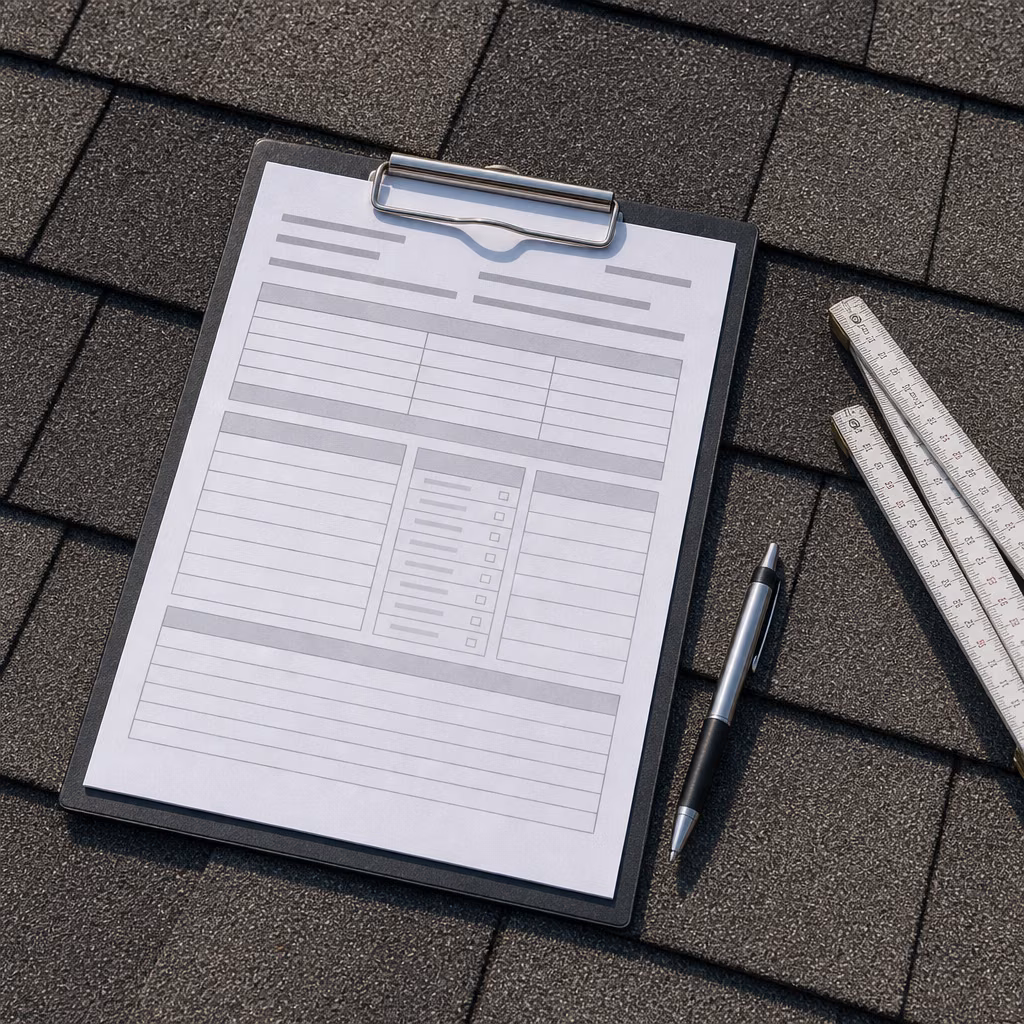 Signed roof certification report for a Los Angeles home sale