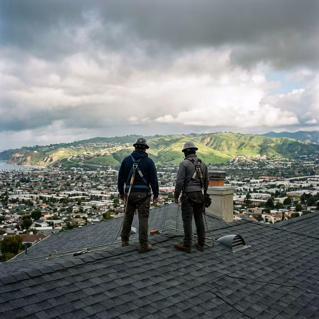 Roofers Torrance CA homeowners call back, on a finished roof