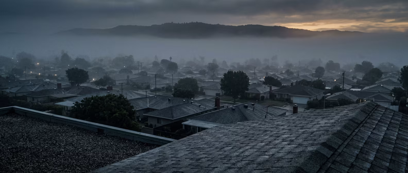 Roofing Torrance CA homes under the marine layer at dawn